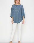 Shelia Knit Pearl Poncho