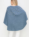 Shelia Knit Pearl Poncho