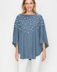 Shelia Knit Pearl Poncho