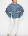 Shelia Knit Pearl Poncho