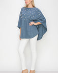 Shelia Knit Pearl Poncho