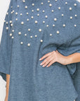 Shelia Knit Pearl Poncho