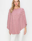 Shelia Knit Pearl Poncho