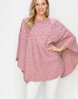 Shelia Knit Pearl Poncho