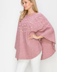 Shelia Knit Pearl Poncho