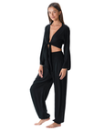 Black Daydreamer Top + Harem Pants Set