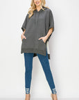 Fleta French Scuba Poncho with Hoodie