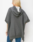 Fleta French Scuba Poncho with Hoodie