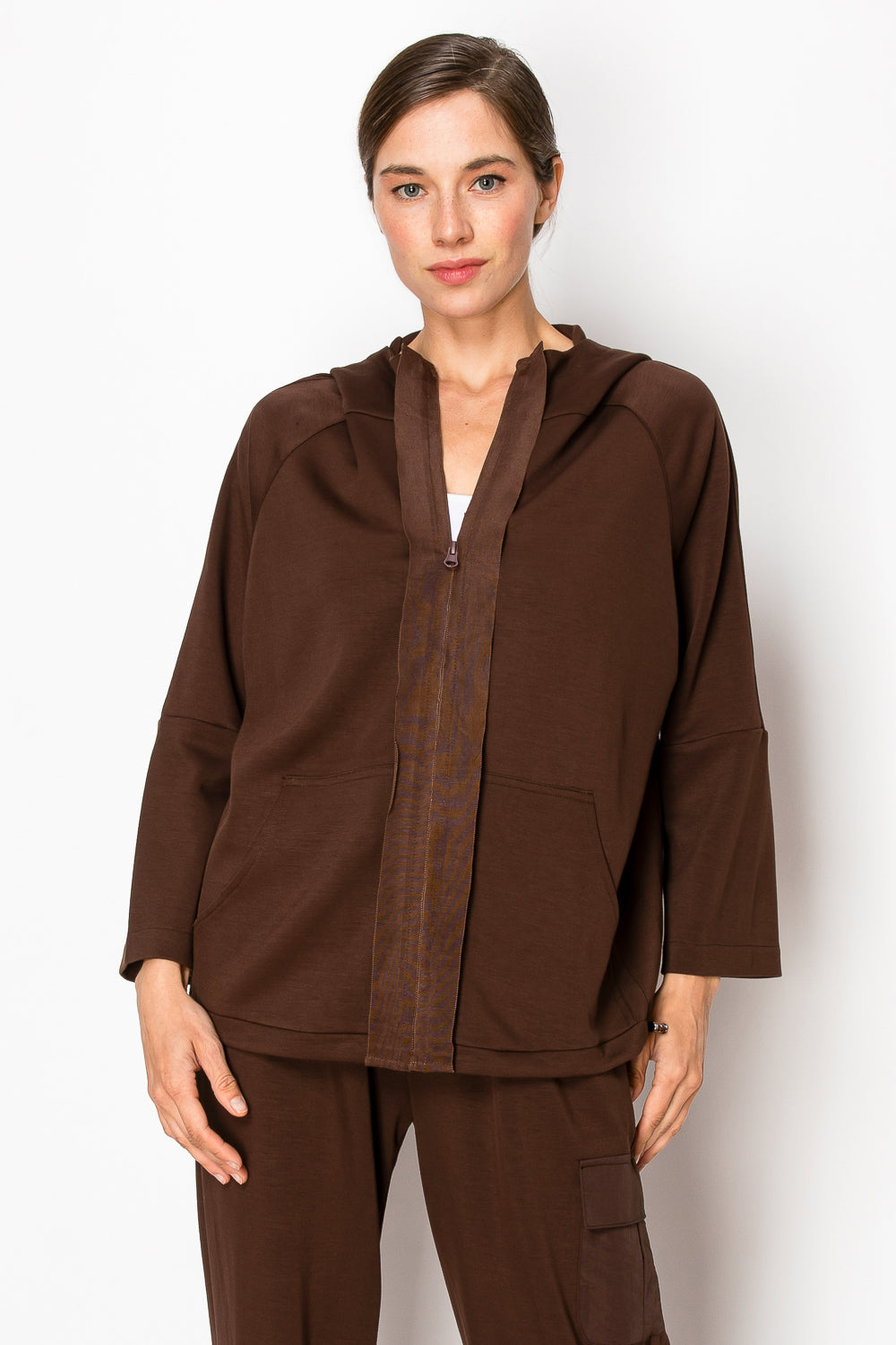Kari Pointe Knit Hoodie Jacket