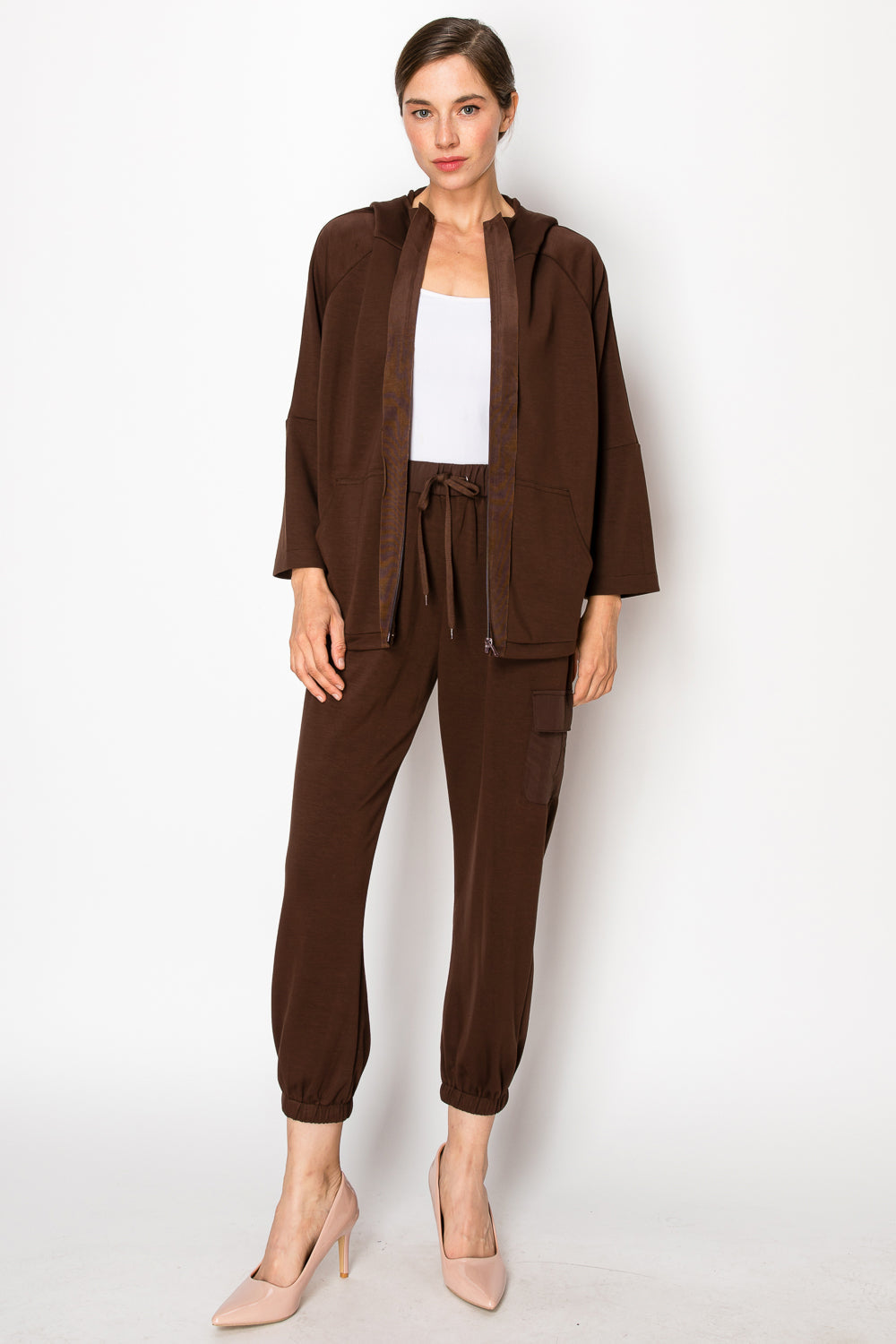 Kari Pointe Knit Hoodie Jacket