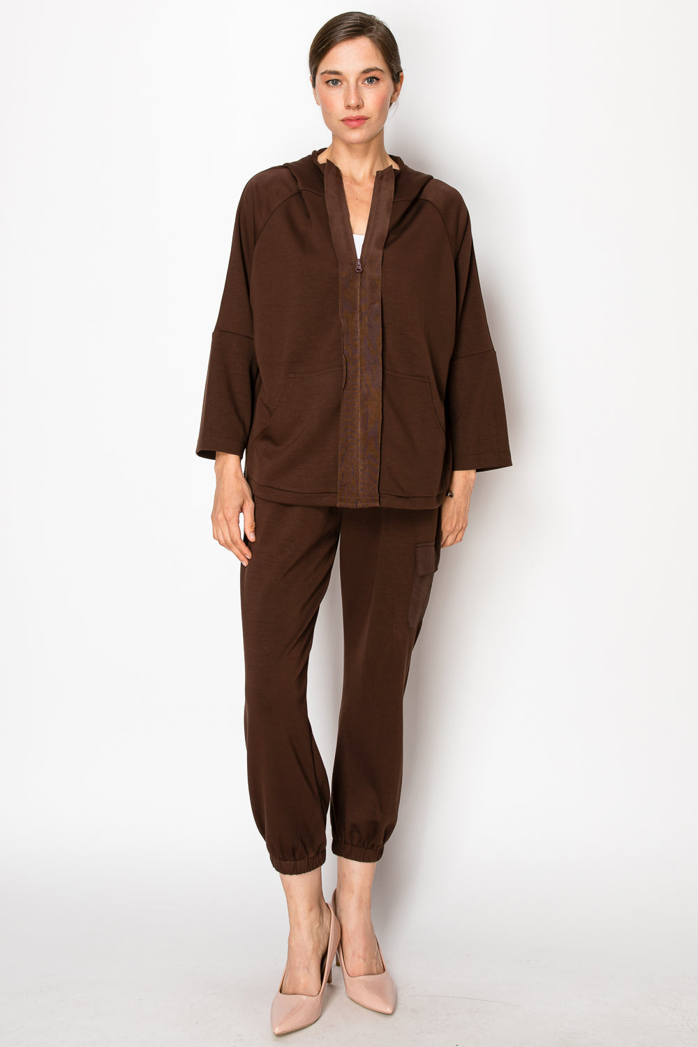 Kari Pointe Knit Hoodie Jacket