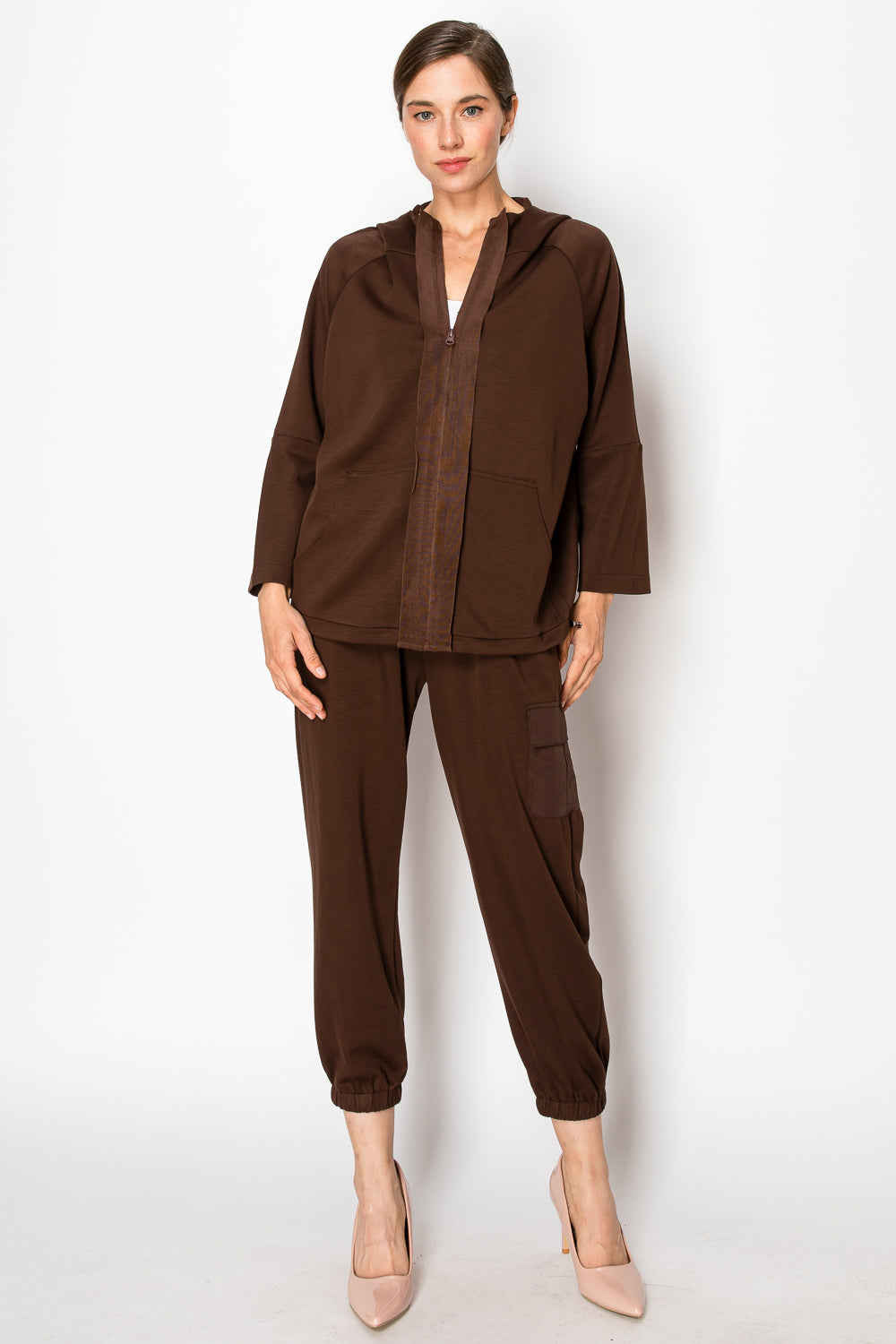 Kari Pointe Knit Hoodie Jacket