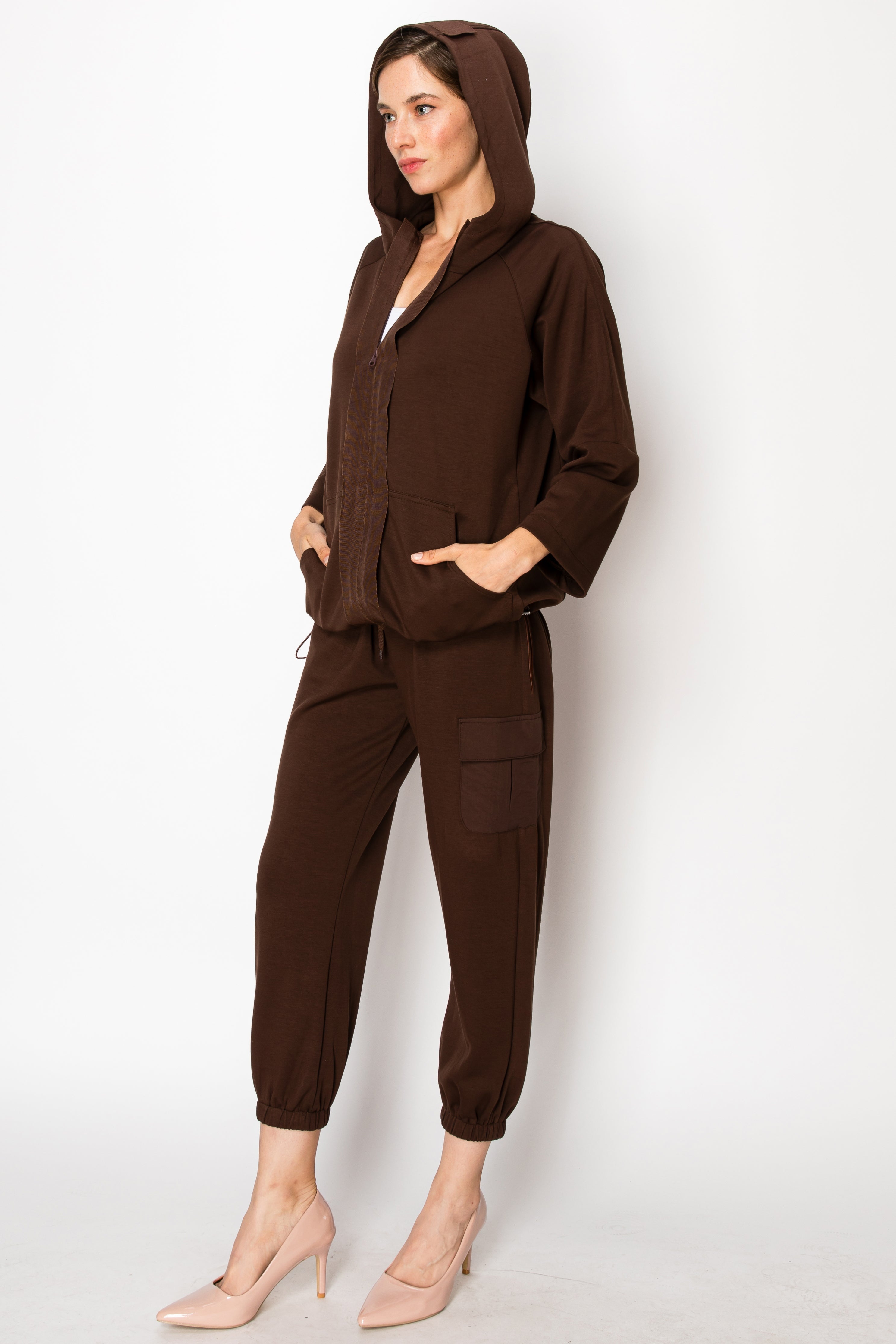 Kari Pointe Knit Hoodie Jacket