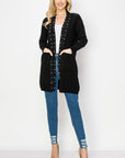 Serra Knitted Sweater Cardigan with Pearls & Sparkles