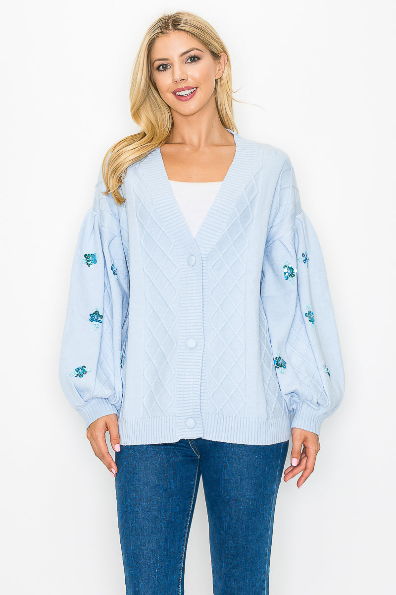 JOH | Sabia Sweater Cardigan with Sequin Sparkles