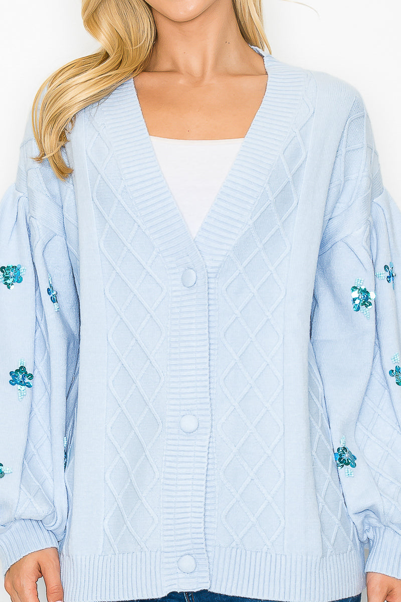 JOH | Sabia Sweater Cardigan with Sequin Sparkles