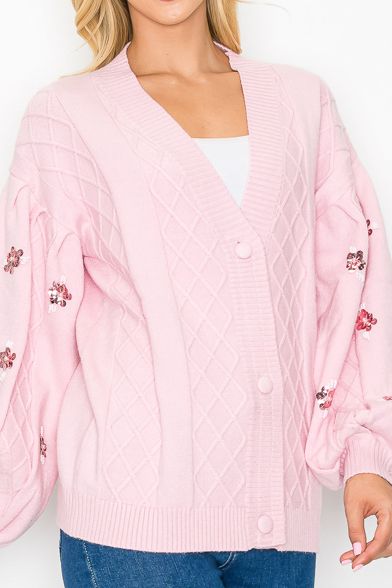 JOH | Sabia Sweater Cardigan with Sequin Sparkles