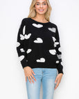 Senja Knitted Sweater with Sequin Hearts