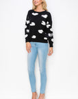 Senja Knitted Sweater with Sequin Hearts