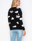 Senja Knitted Sweater with Sequin Hearts