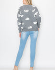 Senja Knitted Sweater with Sequin Hearts