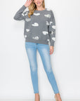 Senja Knitted Sweater with Sequin Hearts