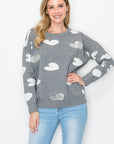 Senja Knitted Sweater with Sequin Hearts