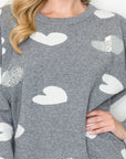 Senja Knitted Sweater with Sequin Hearts