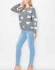 Senja Knitted Sweater with Sequin Hearts