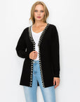 Syani Knitted Sweater Cardigan with Pearls