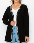 Syani Knitted Sweater Cardigan with Pearls