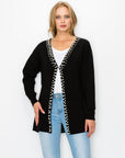 Syani Knitted Sweater Cardigan with Pearls