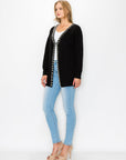 Syani Knitted Sweater Cardigan with Pearls