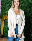 Syani Knitted Sweater Cardigan with Pearls