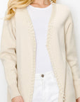 Syani Knitted Sweater Cardigan with Pearls