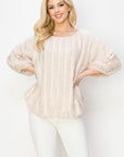 Winona Woven Feathered Top