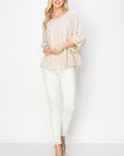 Winona Woven Feathered Top