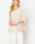 Winona Woven Feathered Top