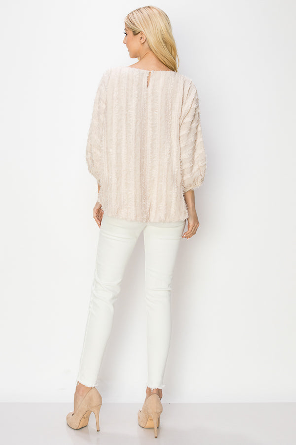 Winona Woven Feathered Top