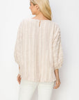 Winona Woven Feathered Top