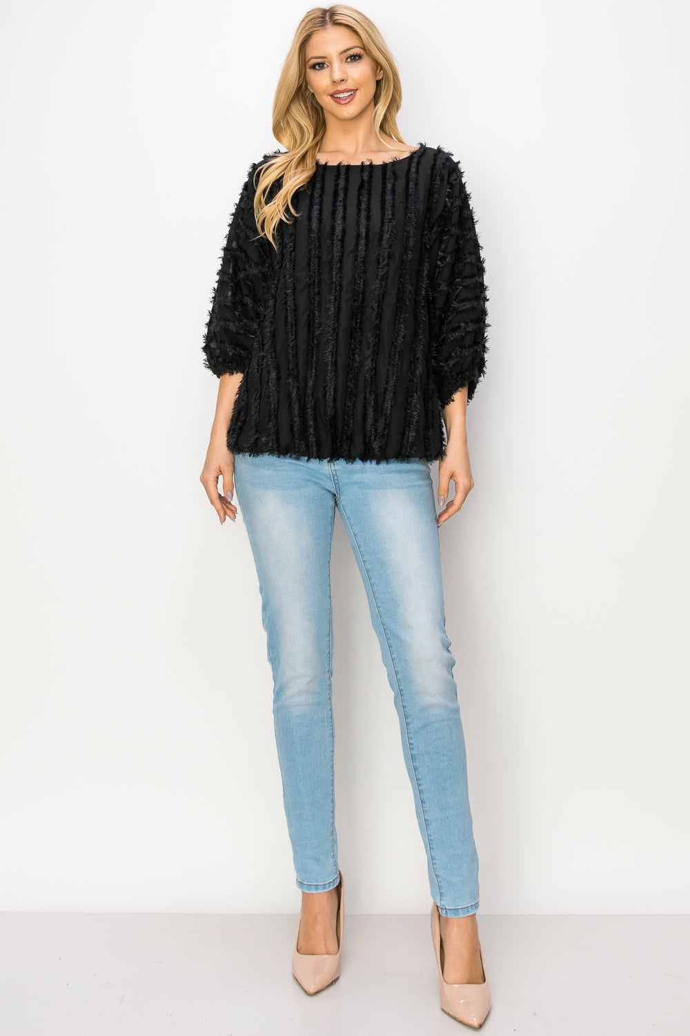 Winona Woven Feathered Top