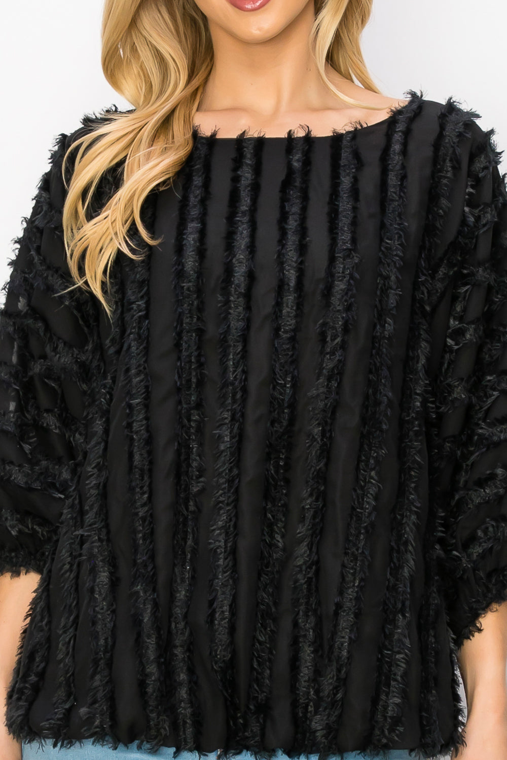 Winona Woven Feathered Top