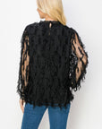 Whitney Woven Feathered Top