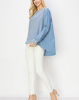 Rheta Top with Pointe Knit & Cotton Poplin