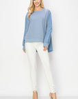 Rheta Top with Pointe Knit & Cotton Poplin