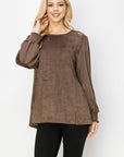 Alora Stretch Suede Top