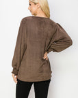 Alora Stretch Suede Top