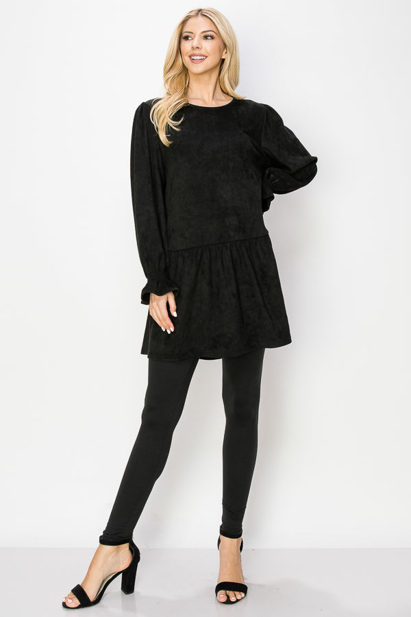 Alize Stretch Faux Suede Tunic Dress