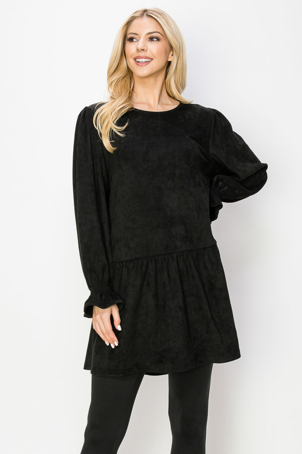 Alize Stretch Faux Suede Tunic Dress