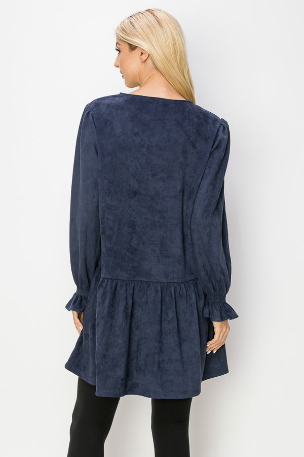 Alize Stretch Faux Suede Tunic Dress